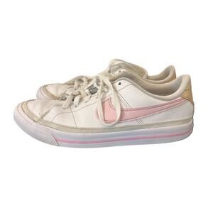 Nike Court Legacy White/Pink Size 4Y